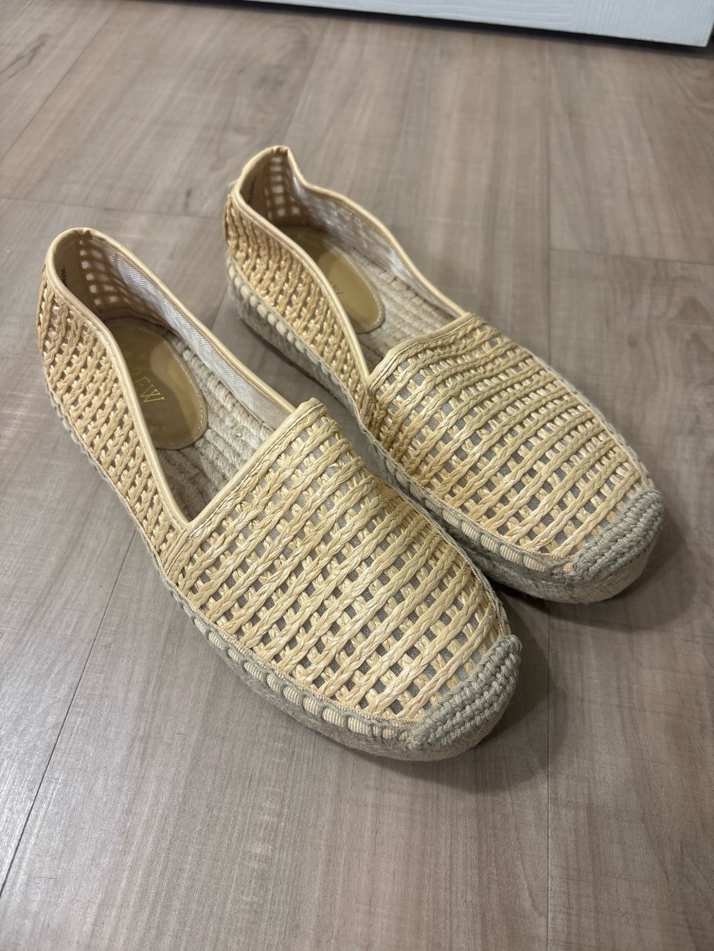 J. Crew Woven Espadrille Flats in Natural/Tan